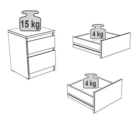 2.03.03.050.4 КАСТОР тумба 2 ящика RU серая