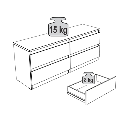 2.03.03.100.4 КАСТОР тумба 4 ящика RU серая