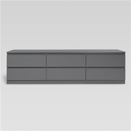 2.03.03.110.4 КАСТОР тумба 6 ящиков RU серая