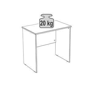 2.03.06.010.4 КАСТОР стол письменный 80х50 RU серый