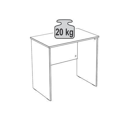 2.03.06.010.4 КАСТОР стол письменный 80х50 RU серый