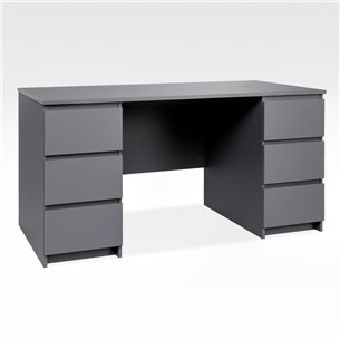2.03.06.040.4 КАСТОР стол письменный 6 ящиков 151х65 RU серый
