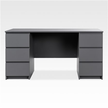 2.03.06.040.4 КАСТОР стол письменный 6 ящиков 151х65 RU серый