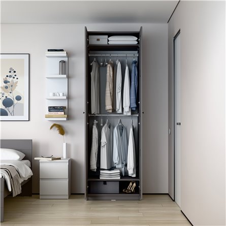 МАКС / ПАКС шкаф 2 двери 75х61х233 серый RU