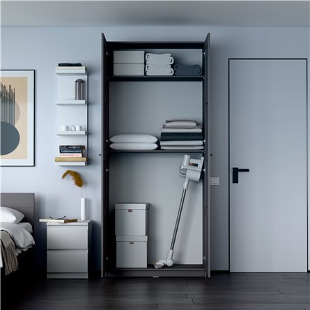 МАКС / ПАКС шкаф 2 двери 100х38х233 серый RU