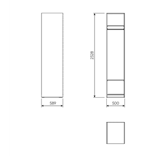 МАКС / ПАКС стеллаж 50х58х233 серый