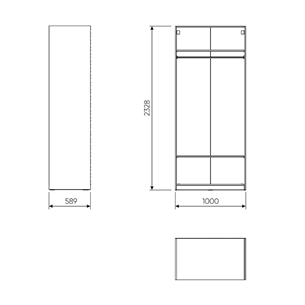 МАКС / ПАКС стеллаж 100х58х233 серый
