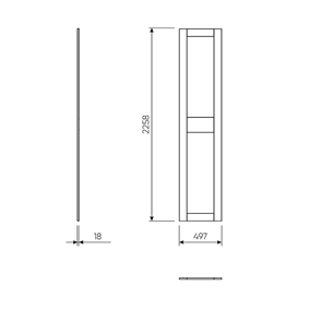 ПАКС / МАКС дверь 50 (2 заполнения) серая
