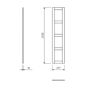 ПАКС / МАКС дверь 50 (4 заполнения) серая