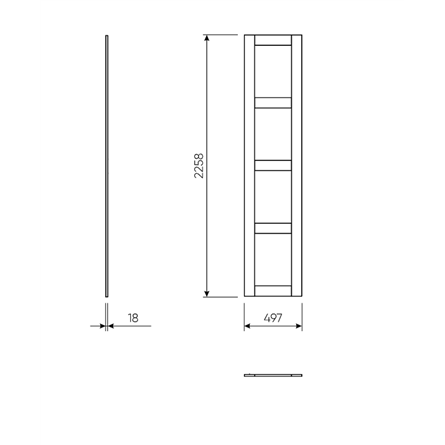 ПАКС / МАКС дверь 50 (4 заполнения) серая