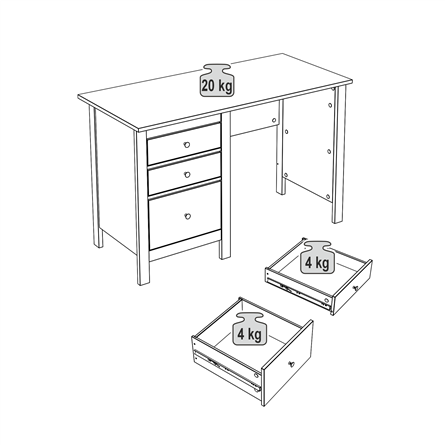 2.08.06.160.4 САГА стол письменный 120х56 серый