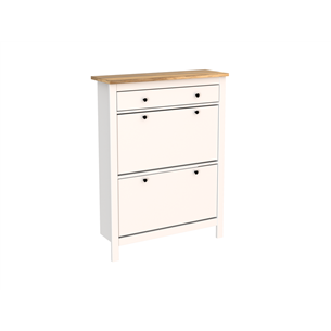 2.08.10.190.14 САГА тумба для обуви 92х122 белая/ясень