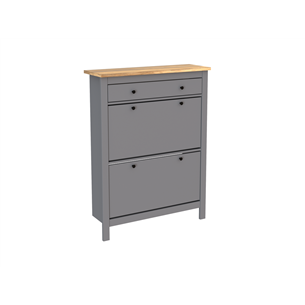 2.08.10.190.15 САГА тумба для обуви 92х122 серая/ясень