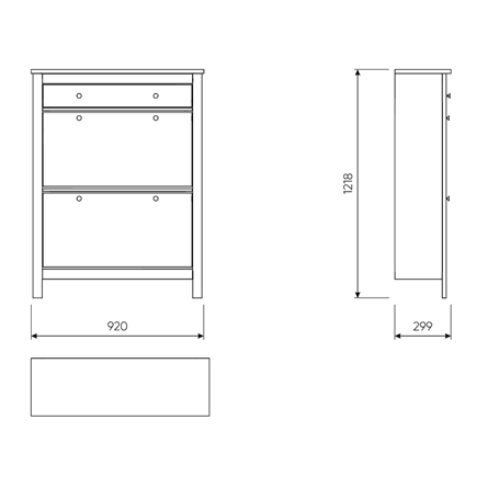 2.08.10.190.4 САГА тумба для обуви 92х122 серая