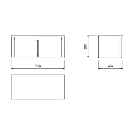 2.08.17.140.1 САГА полка навесная 2 секции белая