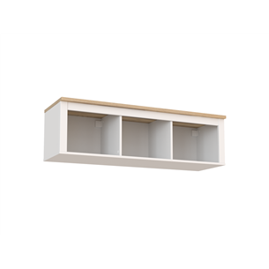 2.08.17.150.14 САГА полка навесная 3 секции белая/ясень