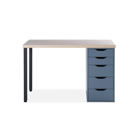 дуб беленый/серо-бирюзовый/черный