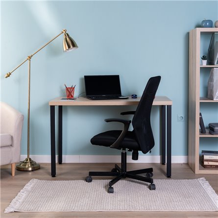 S01385 Ингар 1/ТТ стол письменный 120x75x55, дуб беленый/черный