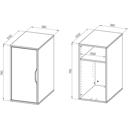 S01484 Ингар ДВ тумба 36x71x53, белый