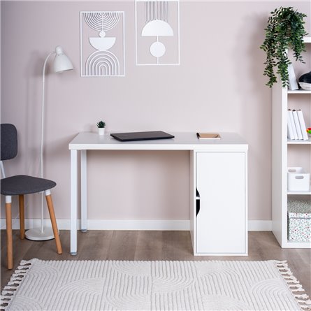 S01507 ИНГАР 1/ДВ/T стол письменный 120x75x55, белый