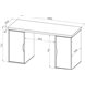 S01576 ИНГАР 2/ДВ/ДВ стол письменный 140x75x55, дуб беленый/белый S01576 ИНГАР 2/ДВ/ДВ стол письменный 140x75x55, дуб беленый/белый