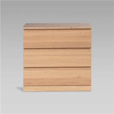 S01668 Варма Прайм 3 комод 80x77x48 шпон дуб беленый