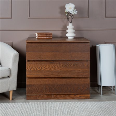 S01675 Варма Прайм 3 комод 80x77x48 шпон ясень, коричневый