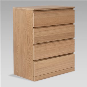 Варма Прайм / МАЛЬМ 4 комод 80x100x48 шпон дуб беленый