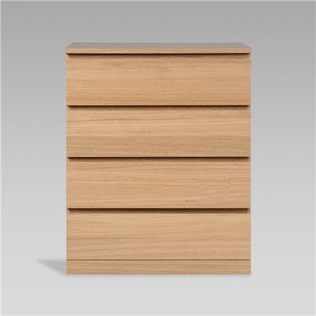 Варма Прайм / МАЛЬМ 4 комод 80x100x48 шпон дуб беленый