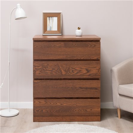 S01705 Варма Прайм 4 комод 80x100x48 шпон ясень, коричневый