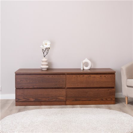 S01736 Варма Прайм 4Д комод 160x55x48 шпон ясень, коричневый