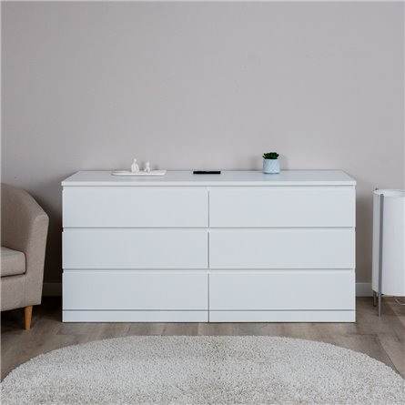 Варма Прайм 6Д комод МАЛЬМ 160x77x48, белый