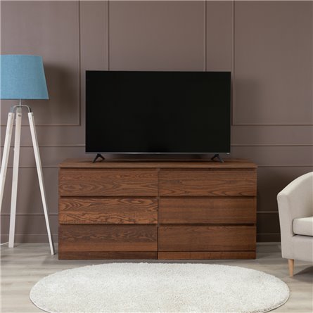 S01767 Варма Прайм 6Д комод 160x77x48 шпон ясень, коричневый