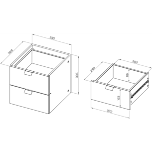 S01903 Фора модуль с двумя ящиками 33х33х37