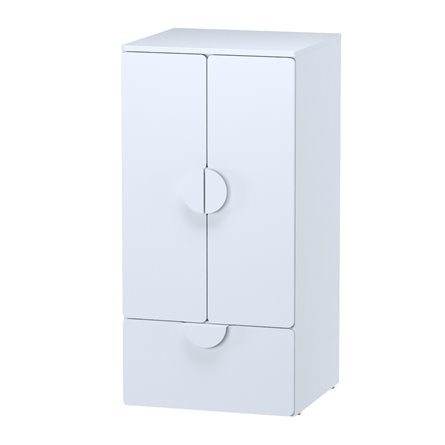 Детская СТУВА / Пикси. Комплект 4 - 2 шкафа, кровать с 3 бортиками и 3 тумбами (робкий подснежник)