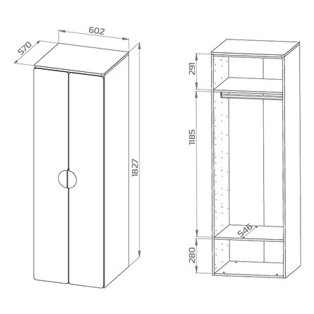 Детская СТУВА / Пикси. Комплект 4 - 2 шкафа, кровать с 3 бортиками и 3 тумбами (робкий подснежник)