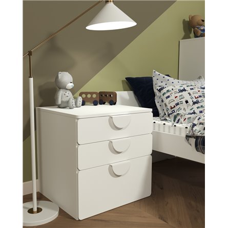 Детская СТУВА / Пикси. Комплект 2 - кровать, комод и 2 шкафа (робкий подснежник)