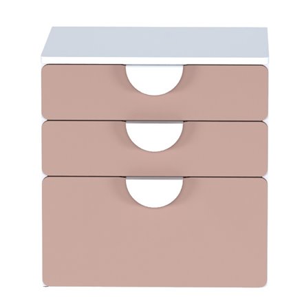 Детская СТУВА / Пикси. Комплект 6 - кровать, комод и 2 шкафа (мечтательный пион)