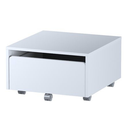 Детская Пикси. Комплект 3 - кровать, стеллаж и тумба (робкий подснежник)