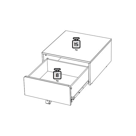 Детская Пикси. Комплект 3 - кровать, стеллаж и тумба (робкий подснежник)