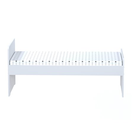 Кровать Стува / Пикси 80x160 с 3 бортиками и 3 тумбами (робкий подснежник)