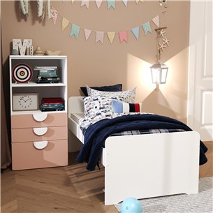 Детская Пикси. Комплект 5 - кровать и стеллаж (мечтательный пион)