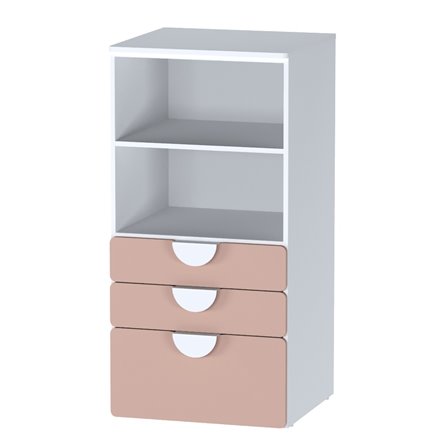 Детская Пикси. Комплект 5 - кровать и стеллаж (мечтательный пион)