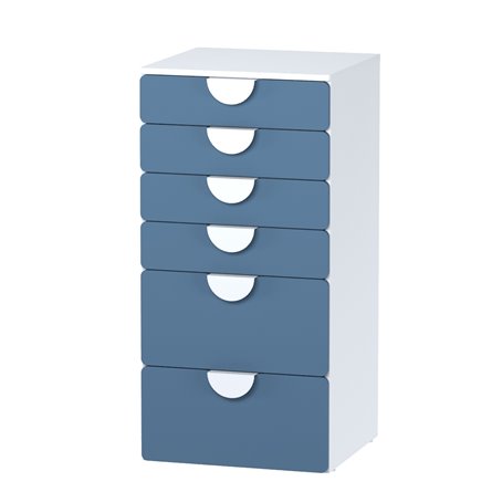 Комод Стува / Пикси 6 ящиков 60x57x120 (мечтательный пион)