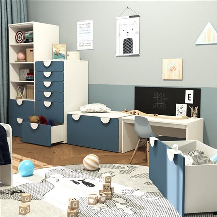 Комод Стува / Пикси 6 ящиков 60x57x120 (мечтательный пион)