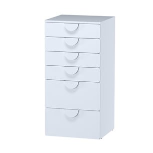 Комод Стува / Пикси 6 ящиков 60x57x120 (озорной василек)