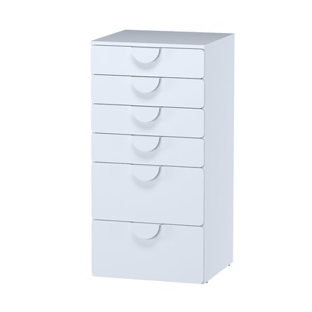 Комод Стува / Пикси 6 ящиков 60x57x120 (озорной василек)