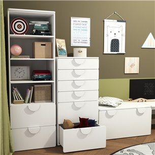 Комод Стува / Пикси 6 ящиков 60x57x120 (озорной василек)