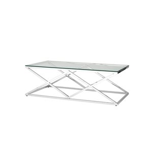 Журнальный стол 120*60 ИНСИГНИЯ серебро