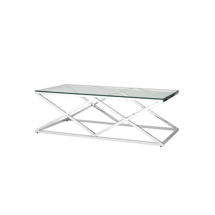 Журнальный стол 120*60 ИНСИГНИЯ серебро